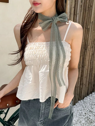 See-through Lace Long Tie Muffler Scarf Collection