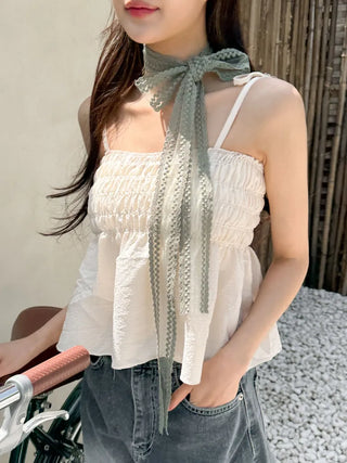 See-through Lace Long Tie Muffler Scarf Collection