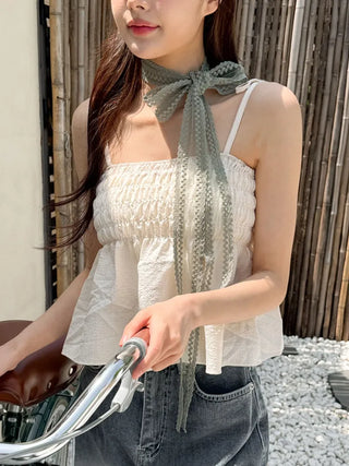 See-through Lace Long Tie Muffler Scarf Collection
