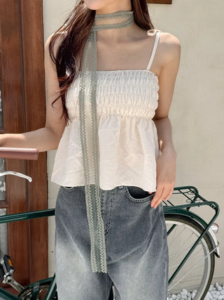 See-through Lace Long Tie Muffler Scarf Collection