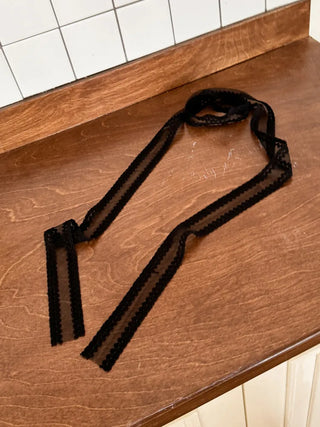 See-through Lace Long Tie Muffler Scarf Collection