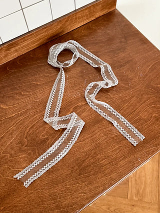 See-through Lace Long Tie Muffler Scarf Collection
