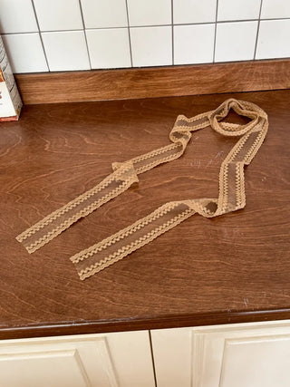 See-through Lace Long Tie Muffler Scarf Collection