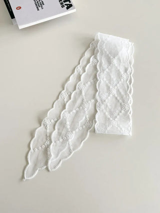 See-through Lace Long Tie Muffler Scarf Collection