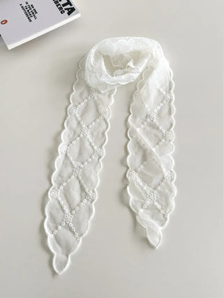 See-through Lace Long Tie Muffler Scarf Collection