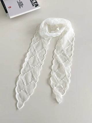 See-through Lace Long Tie Muffler Scarf Collection