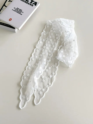 See-through Lace Long Tie Muffler Scarf Collection