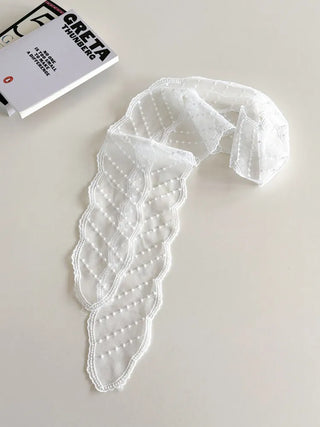 See-through Lace Long Tie Muffler Scarf Collection