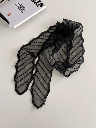 See-through Lace Long Tie Muffler Scarf Collection