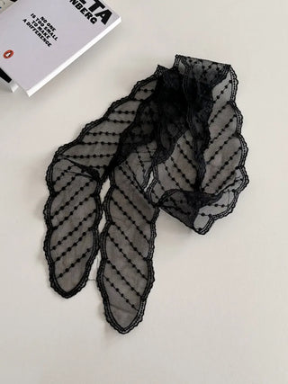See-through Lace Long Tie Muffler Scarf Collection