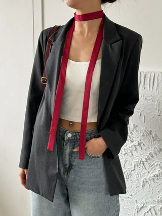 See-through Lace Long Tie Muffler Scarf Collection