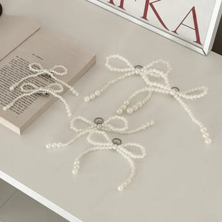 Pearl Ribbon Sneaker Charm Keyring Dubrae Shoe Decorator 3 Sizes