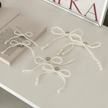 Pearl Ribbon Sneaker Charm Keyring Dubrae Shoe Decorator 3 Sizes