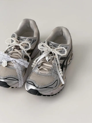 Pearl Ribbon Sneaker Charm Keyring Dubrae Shoe Decorator 3 Sizes