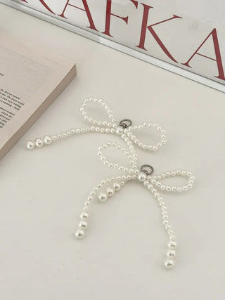 Pearl Ribbon Sneaker Charm Keyring Dubrae Shoe Decorator 3 Sizes