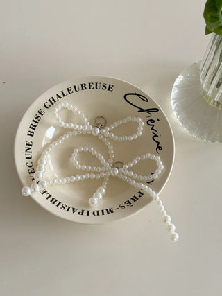 Pearl Ribbon Sneaker Charm Keyring Dubrae Shoe Decorator 3 Sizes