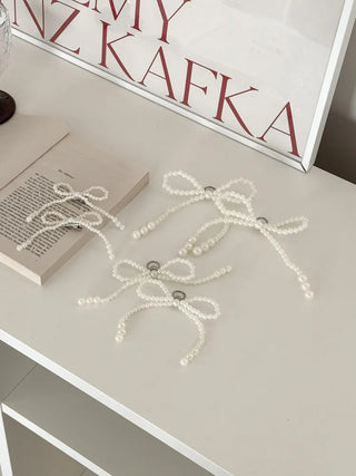 Pearl Ribbon Sneaker Charm Keyring Dubrae Shoe Decorator 3 Sizes