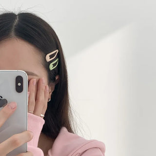 Star Snap Clip Sports Day Festival Heart Color Hairpin Set Collection
