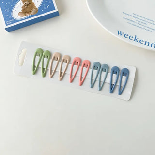 Star Snap Clip Sports Day Festival Heart Color Hairpin Set Collection