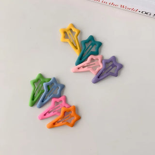 Star Snap Clip Sports Day Festival Heart Color Hairpin Set Collection