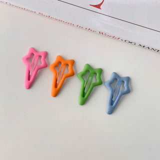 Star Snap Clip Sports Day Festival Heart Color Hairpin Set Collection