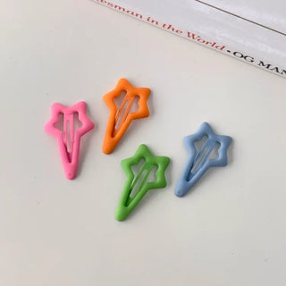 Star Snap Clip Sports Day Festival Heart Color Hairpin Set Collection