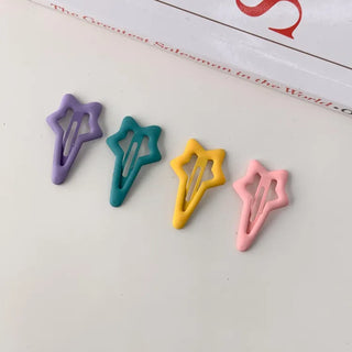 Star Snap Clip Sports Day Festival Heart Color Hairpin Set Collection