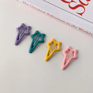 Star Snap Clip Sports Day Festival Heart Color Hairpin Set Collection