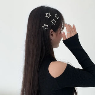 Star Snap Clip Sports Day Festival Heart Color Hairpin Set Collection