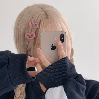 Star Snap Clip Sports Day Festival Heart Color Hairpin Set Collection