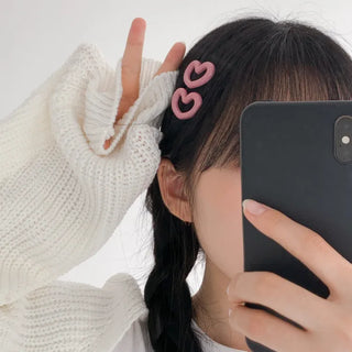 Star Snap Clip Sports Day Festival Heart Color Hairpin Set Collection
