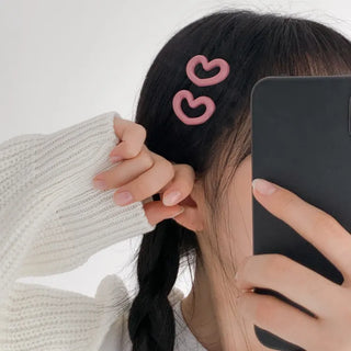 Star Snap Clip Sports Day Festival Heart Color Hairpin Set Collection