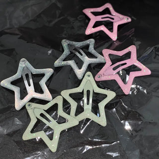 Star Snap Clip Sports Day Festival Heart Color Hairpin Set Collection