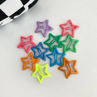 Star Snap Clip Sports Day Festival Heart Color Hairpin Set Collection