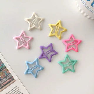 Star Snap Clip Sports Day Festival Heart Color Hairpin Set Collection