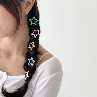 Star Snap Clip Sports Day Festival Heart Color Hairpin Set Collection