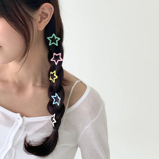 Star Snap Clip Sports Day Festival Heart Color Hairpin Set Collection