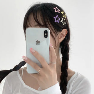 Star Snap Clip Sports Day Festival Heart Color Hairpin Set Collection