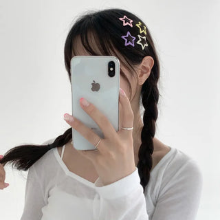 Star Snap Clip Sports Day Festival Heart Color Hairpin Set Collection