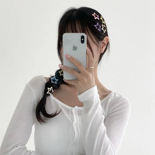 Star Snap Clip Sports Day Festival Heart Color Hairpin Set Collection