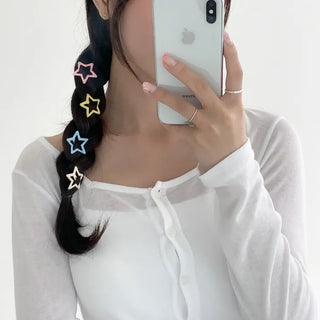 Star Snap Clip Sports Day Festival Heart Color Hairpin Set Collection