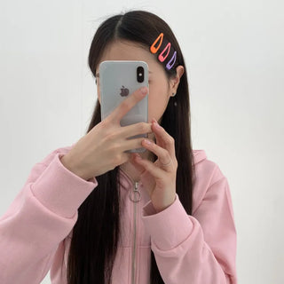 Star Snap Clip Sports Day Festival Heart Color Hairpin Set Collection
