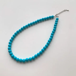 Round Red and Black Bead Gemstone Necklace Collection