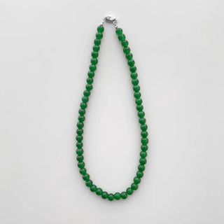 Round Red and Black Bead Gemstone Necklace Collection