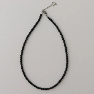 Round Red and Black Bead Gemstone Necklace Collection