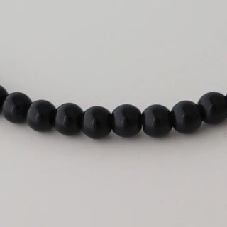 Round Red and Black Bead Gemstone Necklace Collection