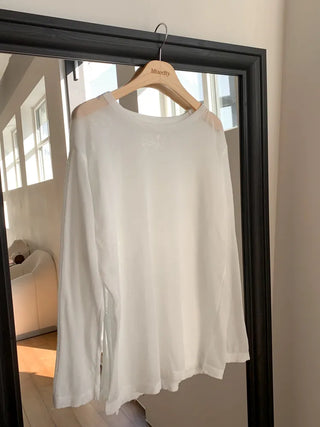 Side-Slit See-Through Anti-Slimming Knit Swimsuit Beach Cover-up