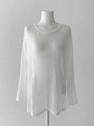 Side-Slit See-Through Anti-Slimming Knit Swimsuit Beach Cover-up