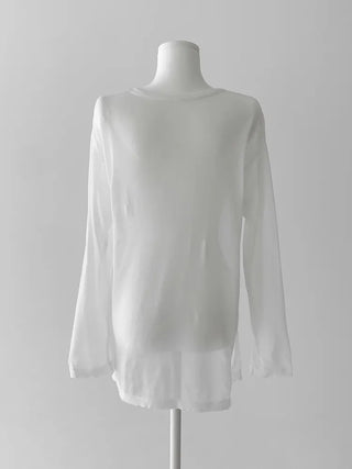 Side-Slit See-Through Anti-Slimming Knit Swimsuit Beach Cover-up
