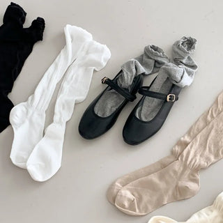 See-through Pleated Warmer Knee Socks Long Socks Collection